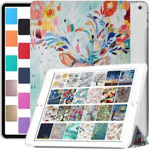 DuraSafe Cases for iPad Air 1st 2nd 9.7 5th 6th Inch [ Air 1 2 iPad 5 6 ] A1893 A1822 A1566 MD785LL/A MD788LL/A MD786LL/A MD789LL/A Shockproof Printed Cover Clear Transparent Back Shell - Deer Print