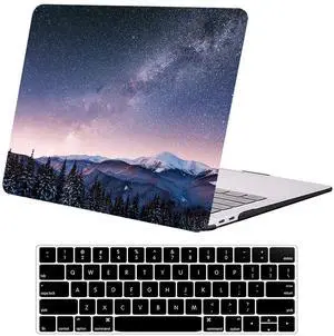 DTangLsm Compatible for M4 MacBook Air 13.6 inch Case 2025 2024-2022 Release M4 A3240 M3 A3113 M2 A2681, Slim Plastic Hard Shell Protective Case&Keyboard Cover for MacBook Air M4 13 inch, Night View