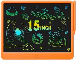 GIGART LCD Writing Tablet 15 Inch Drawing Tablet Magic Doodle Board Drawing Pad, Electronic Writing Board, Educational Toys Gifts for Kids and Adults at Home,School and Office(Orange)