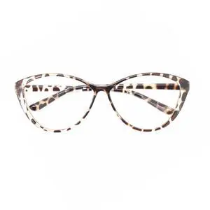 GLASAOTO Oversized Cateye Blue Light Blocking Glasses for Woman Computer Reading Eyeglasses Frames UV Magnification 1.00 Leopard
