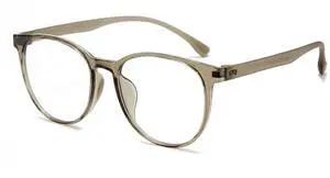 GLASAOTO Blue Light Blocking Glasses Reading Glasses for Women Men Round Eyeglasses Frame Lightweight Reduce Eye Strain Olive Green 1.25