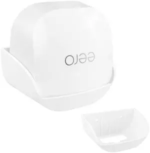 Huafly Screwless Wall Mount Bracket for eero 6+ WiFi, VHB Stick On Holder, Strong Adhesive Holder, No Tools No Drilling No Hole-White (2 Pack)