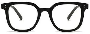GLASAOTO Blue Light Reading Glasses for Women Men Oversized Square Frame Blocking Readers (Black, 0)