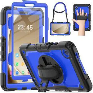 HXCASEAC Case for Samsung Galaxy Tab A9 8.7 Inch, Protective with Screen Protector/Hand Strap/Pen Holder, Sturdy Shockproof for Samsung A9 Tablet Case SM-X110 SM-X115 SM-X117 - Blue