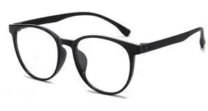 GLASAOTO Blue Light Blocking Glasses Reading Glasses for Women Men Round Eyeglasses Frame Lightweight Reduce Eye Strain Black 1.5