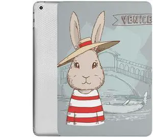 DuraSafe Cases for iPad 9.7 Inch 4 Gen 3 Gen 2012 2 Gen 2011 [iPad 4th 3rd 2nd Old Model ] A1458 A1416 A1395 A1458 A1416 A1395 MD522LL/A MD525LL/A Printed Case TPU Heat Dissipation Back - Bunny Hat