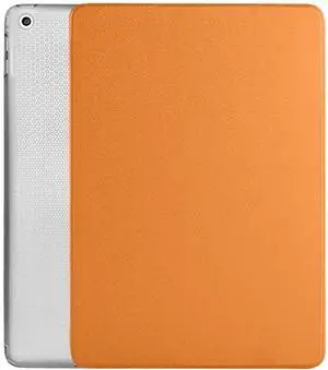 DuraSafe Cases for iPad PRO 9.7 Inch [ PRO 9.7 2016 ] A1673 A1674 MLPX2LL/A MLPW2LL/A MLPY2LL/A MLYJ2LL/A Trifold Slim Smart TPU Transparent Back Cover with Adjustable Stand Feature - Orange