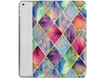 DuraSafe Cases for iPad 9.7 Inch 6th 5th Air 1st Air 2nd Gen [iPad 5 6 Air 1 2 ] A1893 A1954 A1822 A1566 MD785LL/B MD788LL/B MD786LL/B MD789LL/B Printed Case TPU Heat Dissipation Back - Diamond Grid
