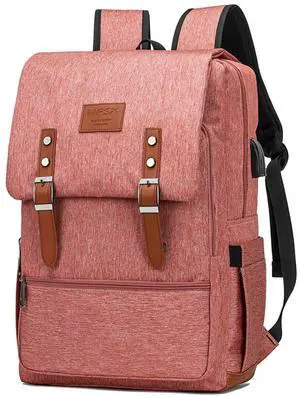 HFSX Vintage Backpack Men Women Business Travel Computer Backpack College Bookbag Stylish Water Resistant Vintage Backpack Fits 15.6 Inch Laptop