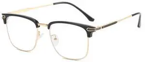 HOKETOP Blue Light Blocking Glasses for Men Anti-Fatigue Computer Monitor Gaming Glasses Prevent Headaches Glasses, Arrow Black/Gold