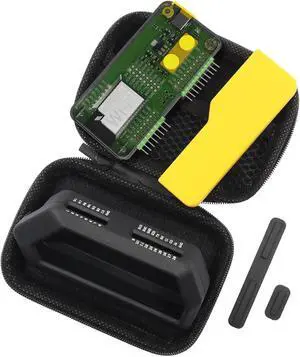 HCJYC 5 in 1 Protective Case Set for Flipper Zero & for Flipper Zero Wi-Fi Dev Board V1 ESP32-S2, Accessories for Flipper Zero & WiFi Dev Board - Yellow and Black