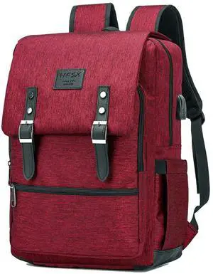 HFSX Vintage Backpack Anti Theft Laptop Backpack Men Women Business Travel Computer Backpack College Bookbag Stylish Water Resistant Vintage Backpack with USB Port Fits 15.6 Inch Laptop