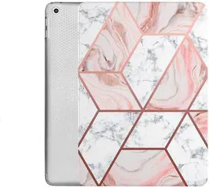 DuraSafe Cases for iPad 10.2 Inch 9 Gen 2021 iPad 8 Gen 2020 iPad 7 Gen 2019 [iPad 9th 8th 7th ] A2602 A2270 A2197 MK663LL/A MK673LL/A MYN62LL/A Printed Adjustable Stand Case TPU Back - Marble Pink