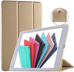 DuraSafe Cases for iPad Mini 4 7.9 Inch 2015 [ Mini 4th Gen ] A1538 A1550 Trifold Hard Smart PC Translucent Back Cover - Brass Golden