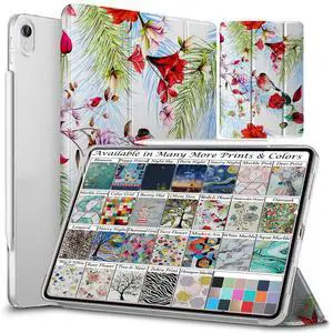 DuraSafe Cases for iPad Air 4th, Air 5th, Air 6th, Air 11 Model Smart Slim Lightweight Protective Cover with Auto Wake/Sleep Function-Birds & Flowers