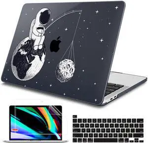 Tuiklol for 2022 MacBook Pro 13 inch M2 Clip, 2021 2020 Release M1 A2338 A2289 A2251, Plastic Hard Shell Case & Keyboard Cover Compatible MacBook Pro 13'' with Touch Bar, Astronaut