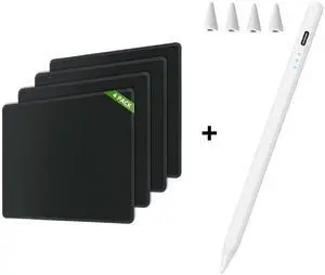 4 Mouse Pad Stitched Edges Premium-Textured Mouse Pads and Stylus Pen for iPad (2023-2018), Apple Pencil for iPad Pro 11/12.9