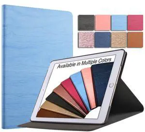 DuraSafe Cases for iPad Mini 4 7.9 Inch 2015 [ Mini 4th Gen ] A1538 A1550 MK6K2LL/A MK6J2LL/A MK6L2LL/A Tree Texture Folio Smart Cover with Protective Sleek & Classic Design - Sky Blue