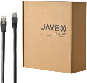 JAVEX CAT6 FTP Outdoor (100FT) Ethernet Cable, 23AWG CCA Patch Cord, 30m, Black
