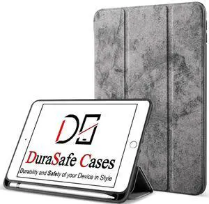 DuraSafe Cases for iPad Air 6th 2024 5th 2022 4th 2020 Gen [Air 4/5 / 6 / Air 11 ] 10.9 11 A2588 A2316 MM6R3LL/A MM6T3LL/A MYHX2LL/A Durable TPU Silicone Back Case with Pencil Holder - Gray