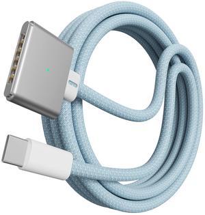EGTPPJP 140W Magnetic 3 USB-C to Cable, Magnetic Safe Charging Cable for 14" 16" MacBook Pro 2021 M1 Pro & Max, MacBook Air 2022 M2, MacBook Pro 2023 M2 Pro & Max 6.6ft, Blue
