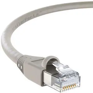 InstallerParts (10 Pack Ethernet Cable CAT6A Cable UTP Booted 1 FT - Gray - Professional Series - 10Gigabit/Sec Network/High Speed Internet Cable, 550MHZ