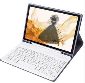 Slim Candy Colors Keyboard Case Compatible with Samsung Galaxy Tab S9/S9 FE 11 Inch 2023 Model SM-X710/X716B/X718U/X518U with S Pen Holder, Mutil Angles Stand Cover Detachable Wireless Keyboard