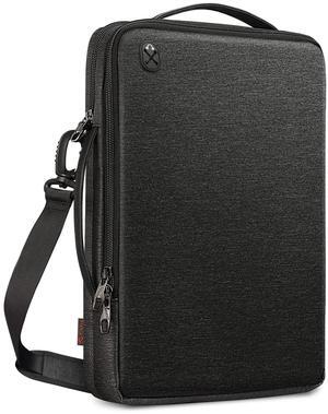 FINPAC Laptop Shoulder Bag for 14-inch MacBook Pro M4/M3/M2/M1 Pro/Max A2779 A2442 2024-2021, 13'' MacBook Air/Pro, Carrying Case for MacBook Air 15, Surface Laptop, HP, Dell, Acer Chromebook, Black