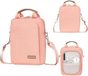 Kailaien 7-9 Inch Tablet Sleeve Bag, Ipad Bag for iPad Mini 6/5/4/3/2,Samsung Galaxy Tab A7 Lite 8.7" / Tab A 8.0",Kindle 2022/10/9/8/7/6,eReader,with Removable Shoulder Strap (Pink)