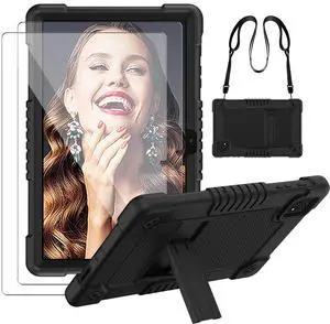 Kebiory for T-Mobile Revvl Tab 5G 2023 Released Tablet Case,with Tempered Screen Protector Shoulder Strap Stand Kids Friendly Shockproof Case for T-Mobile Revvl Tab 5G 10.36 Inch (Black/Black,2 Pcs) Kebiory for T-Mobile Revvl Tab 5G 2023 Released Tablet Case,with Tempered Screen Protector Shoulder Strap Stand Kids Friendly Shockproof Case for T-Mobile Revvl Tab 5G 10.36 Inch (Black/Black,2 Pcs)