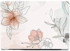 Fulbrio Arts Compatible with MacBook Air 13 inch Hard Shell Matte Finish Case Skin, 2022, 2021,2020-2018 Release A1932 Slim Matte Finish Hard Shell with Keyboard Cover,Boho Flower
