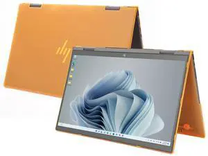 mCover Case ONLY Compatible for 2022~2023 15.6" HP Envy x360 15-EW0000 (Intel CPU) / 15-EY0000 (AMD CPU) Series Laptop (NOT Fitting Any Other HP Models) - Orange