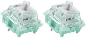 Zjmehty Gateron Jade Series Dual-Stage Spring Pre Lubed Switches White V3 Pro,3-Pin 38gf Linear/RGB/LED Switches for Mechanical Keyboard(White,36pcs)