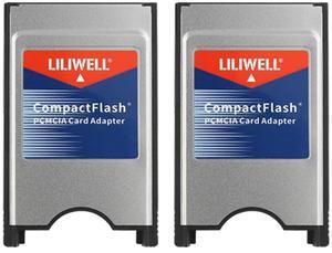 LILIWELL Compact Flash to PCMCIA Ata Adapter CF to PC Card Adapter 2 Pack