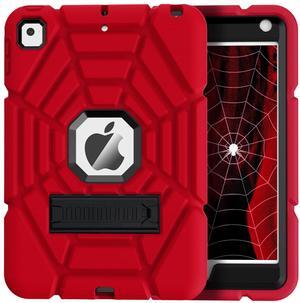 Grifobes for iPad Mini 5 Case 2019, for iPad Mini 4 Case 2015 for Kids, Heavy Duty Shockproof Rugged Case Cover with Stand, Protective Case for iPad Mini 5th/4th Generation 7.9 inch (Red+Black)