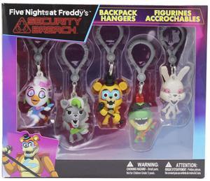Just Toys LLC Five Nights at Freddy's Backpack Hangers (Five Nights at Freddy's Security Breach Backpack Hangers S1 Collector's Box)