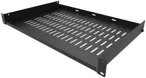 Jingchengmei 1U Disassembled Vented Cantilever Server Rack Mount Shelf 12"(305mm) Depth for 19-Inch Network/AV Equipment Rack and Cabinet(1U12V)
