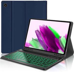 Keyboard Case for Samsung Galaxy Tab A8 10.5 Inches 2024 2023 2022 (SM-X200/SM-X205/SM-X207), Detachable Galaxy Tab A8 10.5" Keyboard Case with S Pen Holder (Blue)