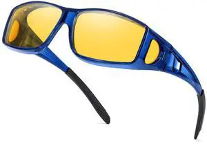 LVIOE Blue Light Blocking Over Glasses for Computer Gaming Phone TV Wrap Around Eyeglasses Anti Fatigue Improve Sleep LB0311Y