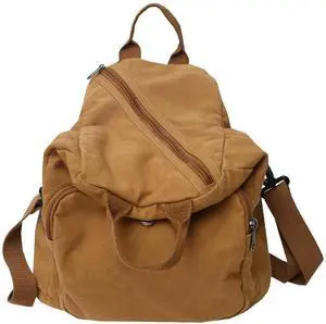 KARRESLY Laptop Backpack for Men Women Travel Canvas Small Backpack Factory Directly(Brown)