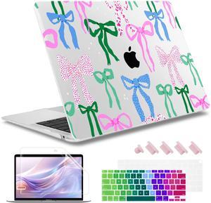 May Chen Compatible with MacBook Air 13 inch Case 2022 2021, 2020-2018 Release Model: M1 A2337 A2179 A1932, Plastic Hard Shell Case Cover for Mabook Air 13 inch with Retina Dispaly, Colorful Bows