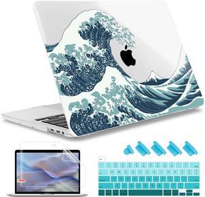 for MacBook Pro 16 inch 2020 2019 Release Model A2141, May Chen Crystal Clear Hard Shell Case Cover for MacBook Pro 16 inch Fit Touch ID and Touch Bar & Retina Display - Great Wave