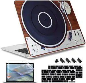 May Chen Compatible with New MacBook Air 13 inch Case 2021, 2020 2019 2018 Release Model: M1 A2337 A2179 A1932, Hard Shell Case Cover for Mabook Air 13 inch with Retina Dispaly, Retro Music Machine