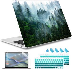 May Chen Compatible with New MacBook Air 13 inch Case 2021, 2020 2019 2018 Release Model: M1 A2337 A2179 A1932, Plastic Matte Hard Shell Case Cover for Mabook Air 13 inch with Retina Dispaly, Forest