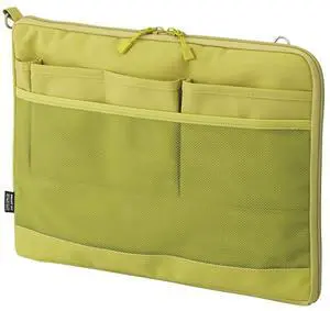 LIHITLAB Laptop Sleeve, Water & Stain Repellent, Horizontal, 13.4"" x 9.8"", Green (A7681-6)"