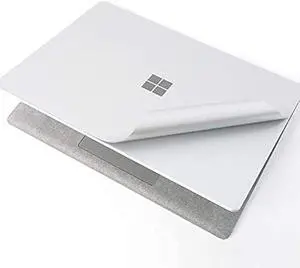 XSKN Pure Color Full Body Bubble Free Computer Vinyl Decal Sticker Cover Protective Skin for Microsoft Surface Laptop 1 2 3 4 5 Model Computer (Surface Laptop 1&2 13.5 inch, Silver)