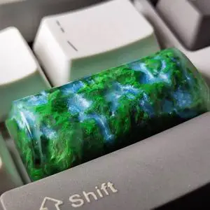 LINWIN Custom Keycap, Green Valley Keycap for MX Mechanical Keyboard, Unique Gifts for Friends