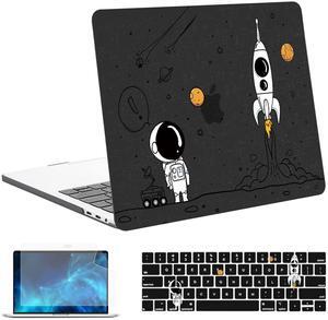 Instellar Compatible with MacBook Pro 13 inch Case 2021-2016 A2338 M1 A2289 A2251 A2159 A1989 A1706 A1708, Non-Slip Fully Vented Hard Shell Case+Keyboard Cover+Screen Film, Glitter Space Astronaut