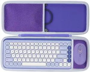 Lebakort Storage Case Compatible with Logitech POP ICON Combo Keyboard and Mouse Combo (Lilac Case)