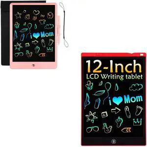 LEYAOYAO 10 Inch Colorful LCD Writing Tablet & 12 Inch Colorful LCD Writing Tablet, Electronic Digital Colorful Screen Drawing Tablet Doodle Board